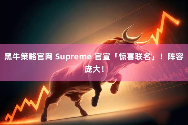 黑牛策略官网 Supreme 官宣「惊喜联名」！阵容庞大！